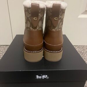 Coach Indi Bootie In Signature Jacquard